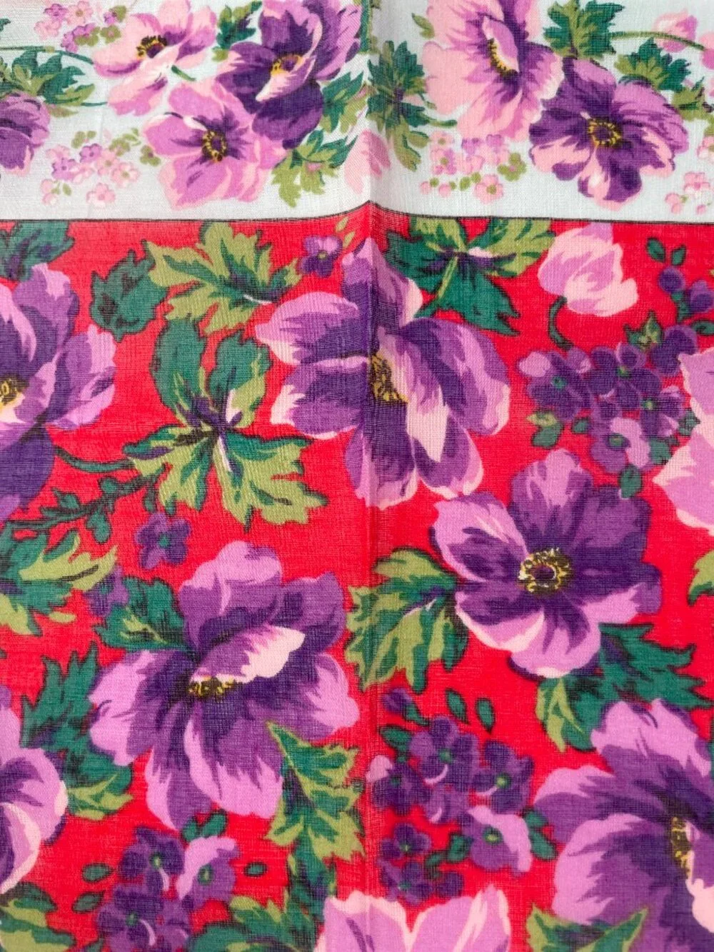 Kenzo Paris NWT Floral Cotton Handkerchief Scarf
